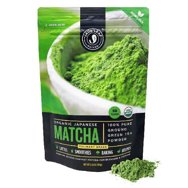 Jade Leaf Organic Matcha Green Tea Powder - Authentic Japanese Origin - Culinary Grade - Premium 2nd Harvest [3.53oz]