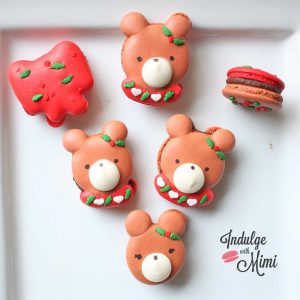 Christmas Macaron Bear Tutorial with Template