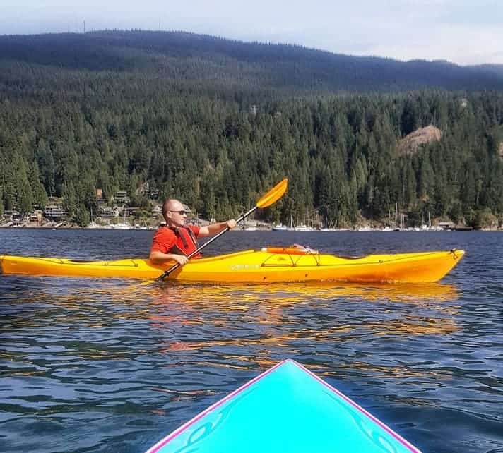 Paddle boarding at Deep Cove. It's one of the best ways to spend the a hot sunny day. Sometimes we even see sea lions. 