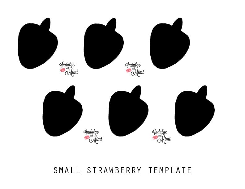 Strawberry macaron template. 