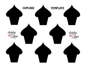 cupcake macaron template.