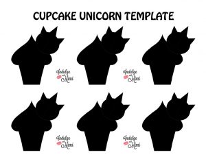 Unicorn macaron template.