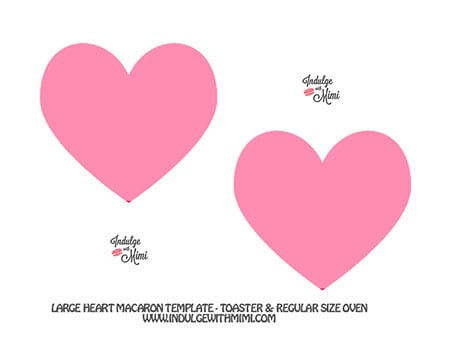 Large macaron heart template