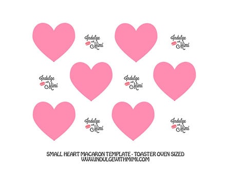 Heart macaron template