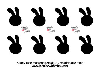 Bunny macaron template. 