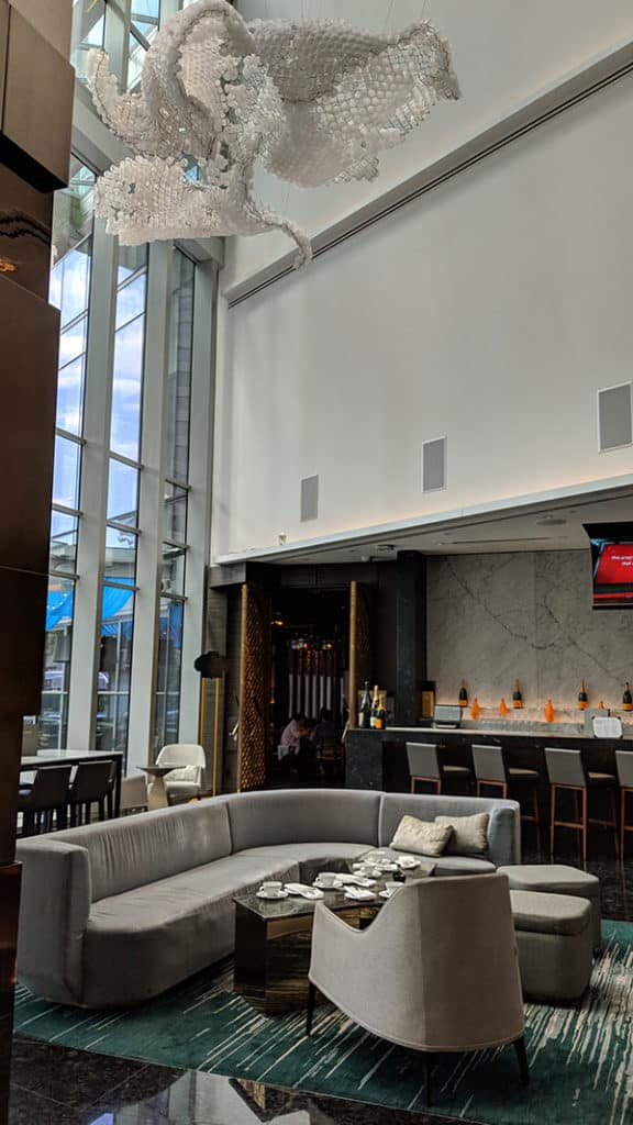 The inside of the Trump Hotel Champangne lounge in downtown Vancouver. 