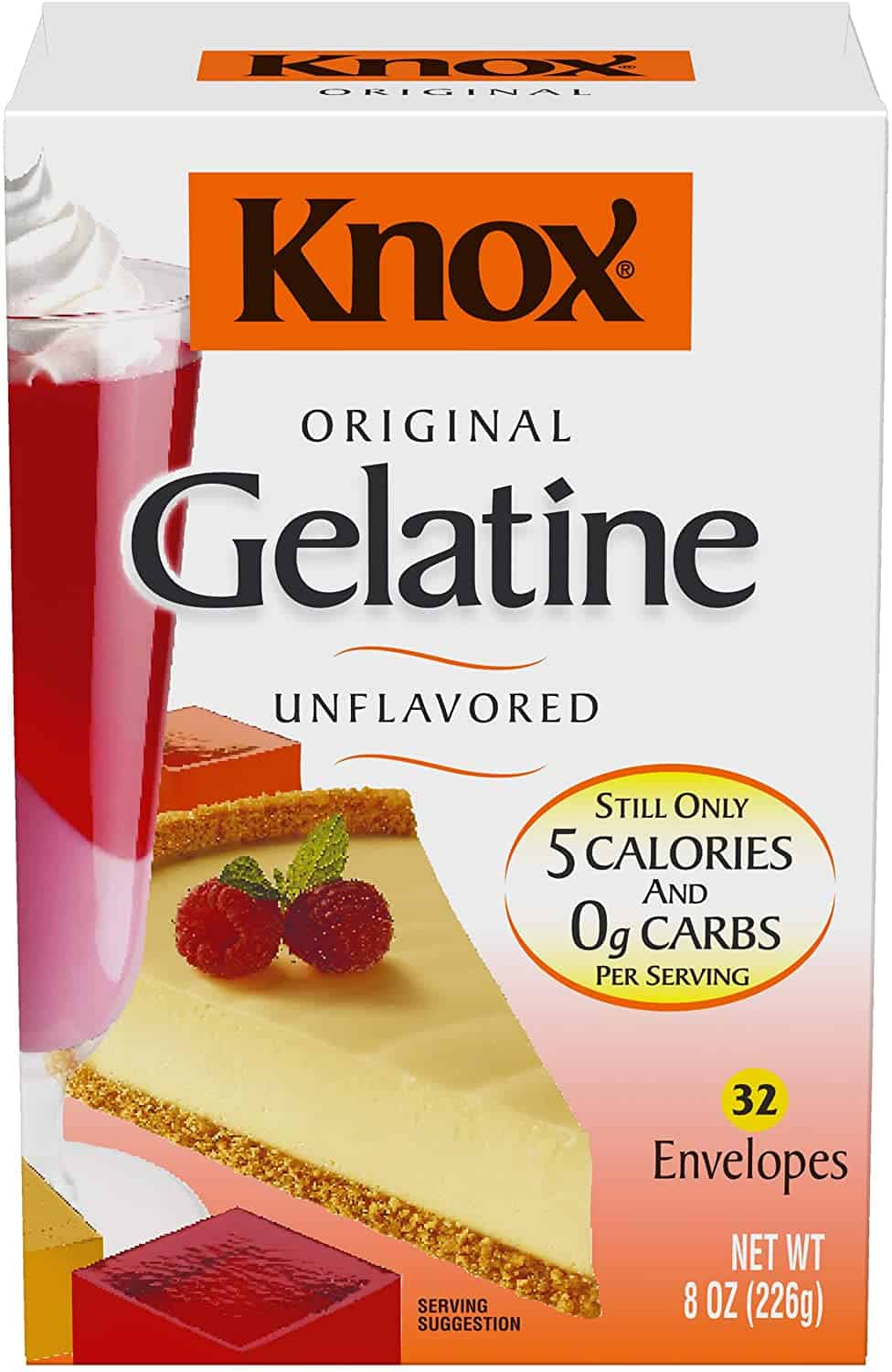 Knox Original Unflavored Gelatine Dessert Mix (32 Packets)