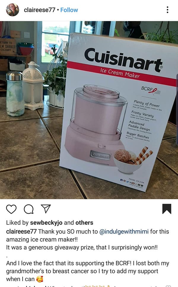 Cuisinart Ice Cream Maker on a counter