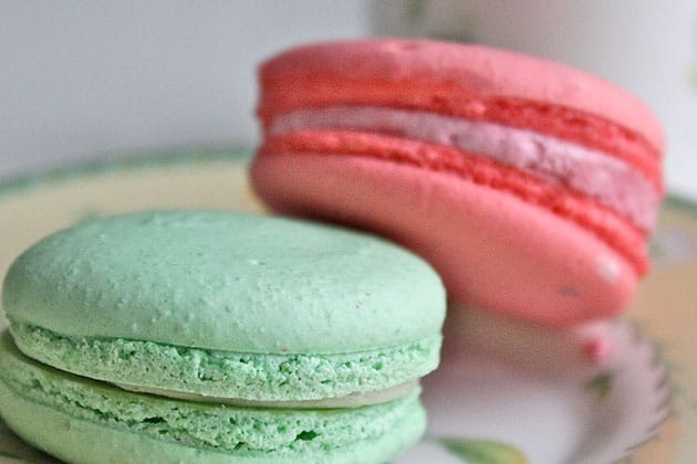 Macarons with lopsided feet. 