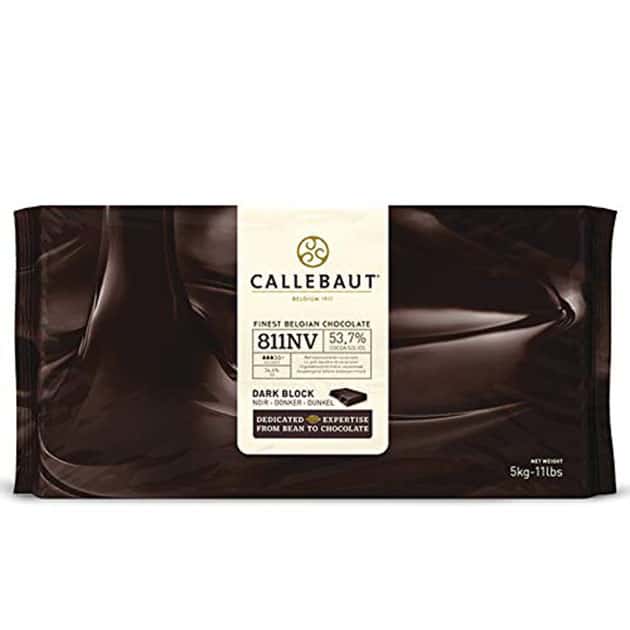 Callebaut Chocolate Block Semisweet 54.5% cocoa (11 Lb)
