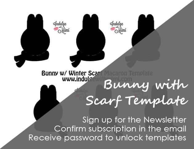 Bunny macaron template. 