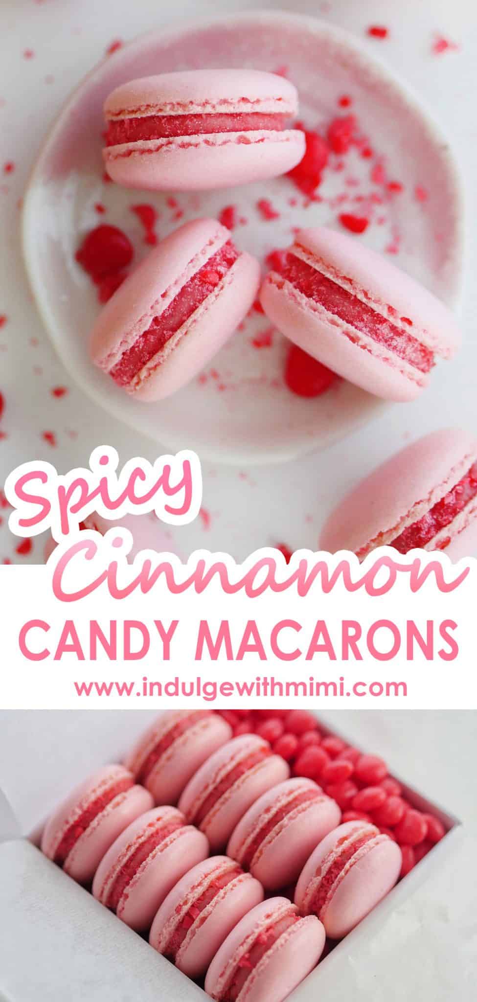Spicy Cinnamon Heart Candy Macarons Indulge With Mimi