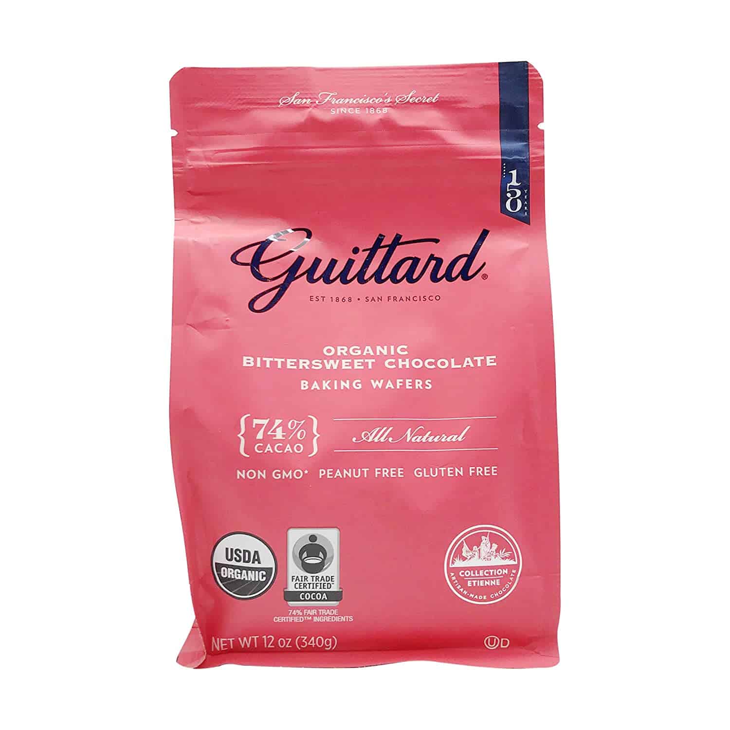 

Guittard, Organic 74% Chocolate Baking Wafers, 12 Ounce
