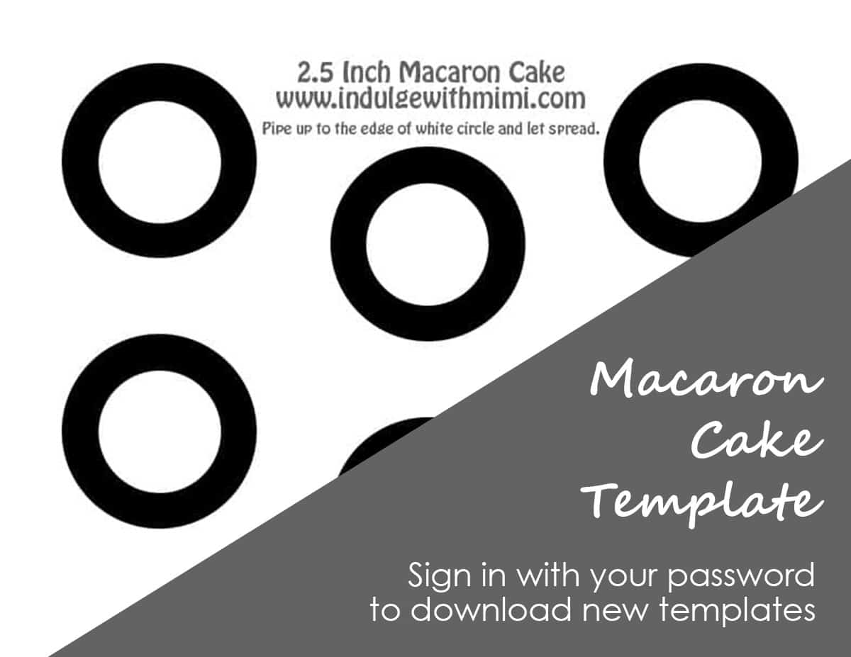 2.5 inch macaron cake template. 