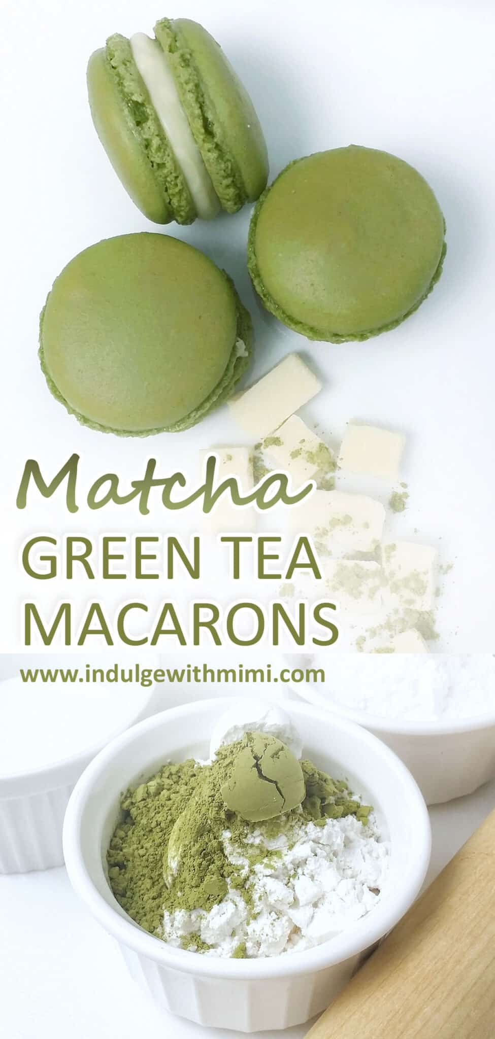 "Matcha" Green Tea Macaron Recipe Indulge With Mimi