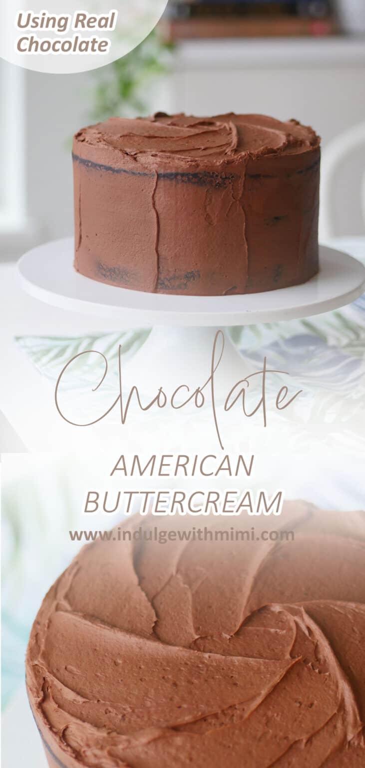 Easy American Buttercream with Real Chocolate for Cakes & Macarons